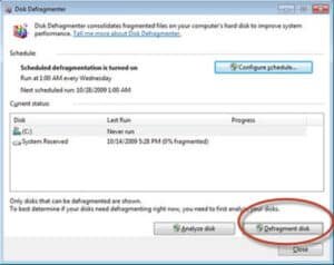 how to perform a disk defragment 5