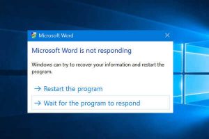 Microsoft word not responding windows