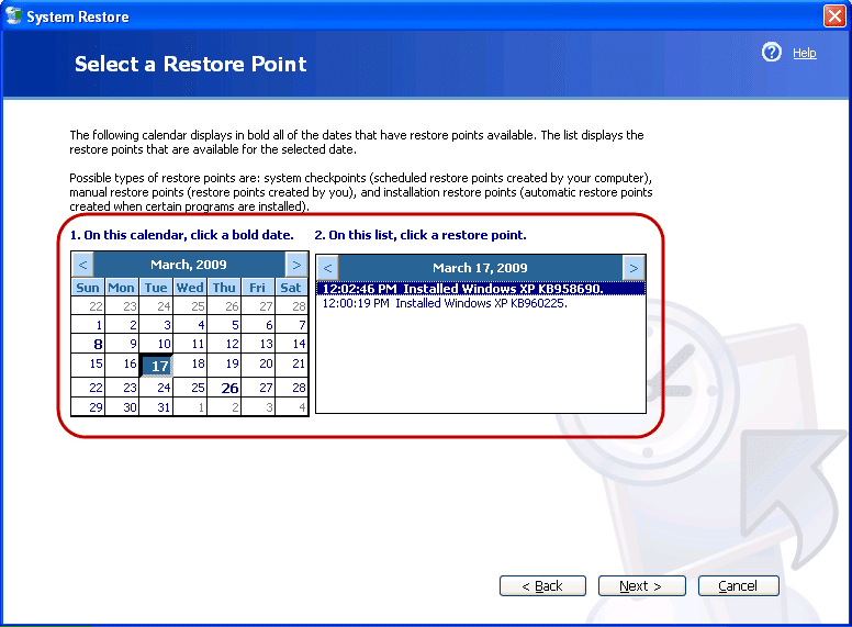 Windows XP System Restore 6