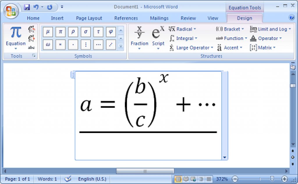 Using Equation Editor In Office 2010