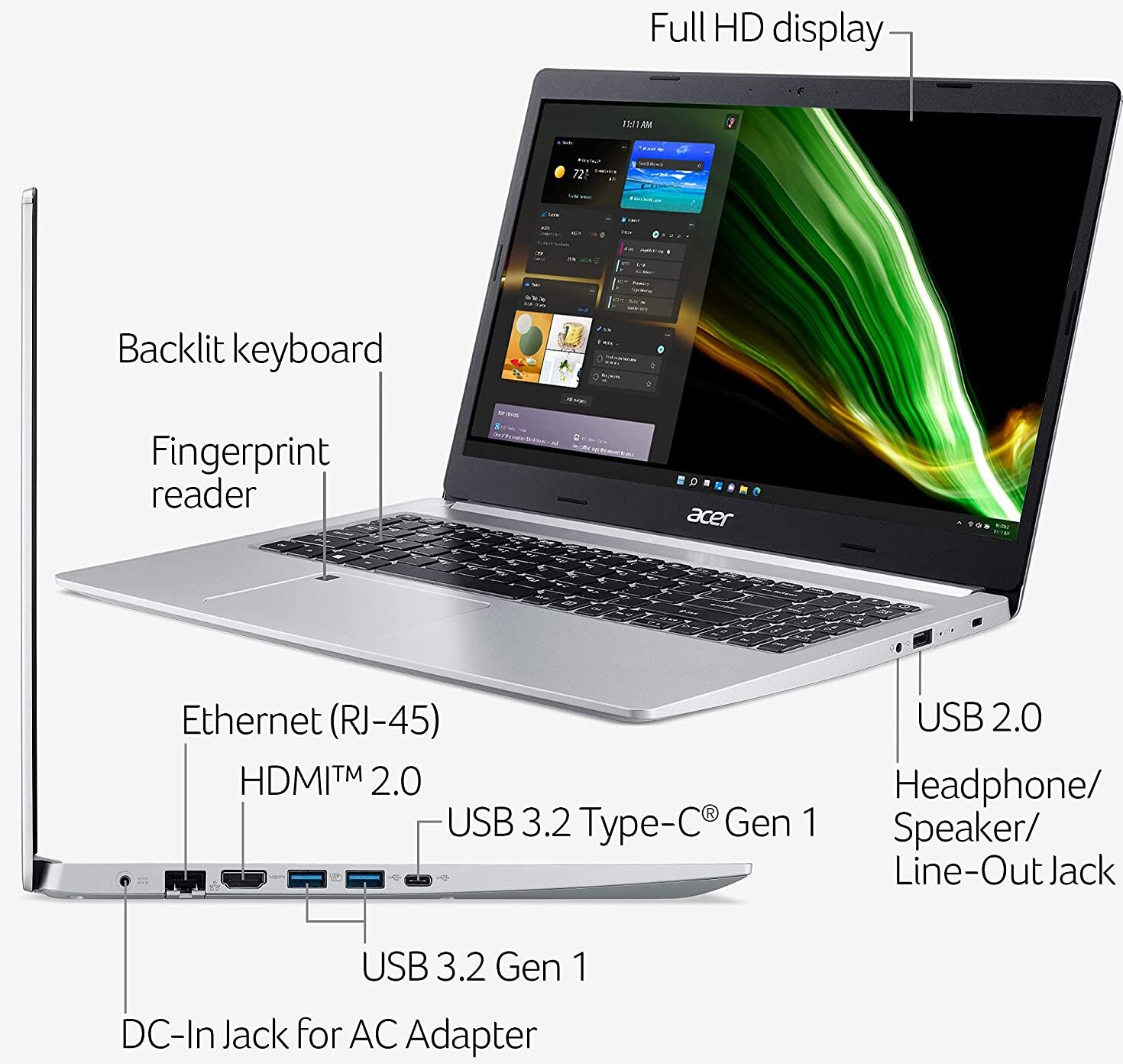 Acer Aspire S5 A515-Inputs